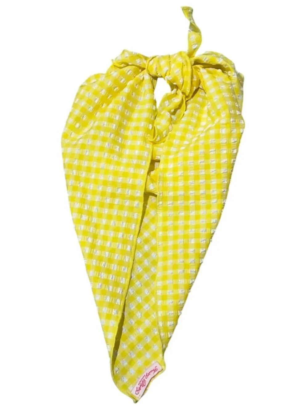 Fruity Booty Bandana in Yellow Gingham